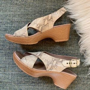 Dansko Women's Jacinda Snake Wedge Sandal